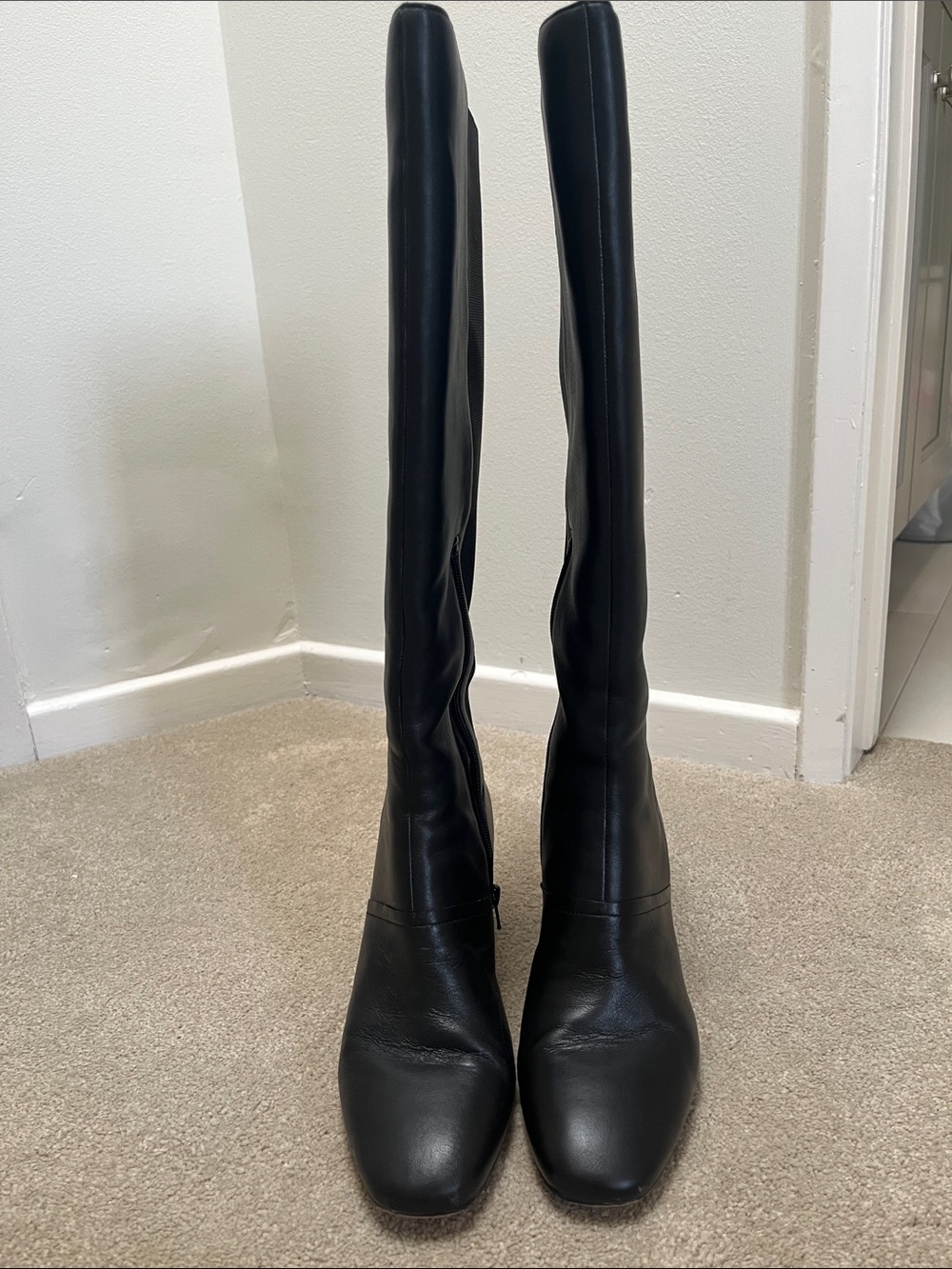 Enzo Angiolini Black Over-the-Knee Leather Boots